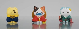 One Piece Mega Cat Project Trading Figure 3-Pack Nyan Piece Nyan! Happy Trio 2024 Limited Ver. 3 cm