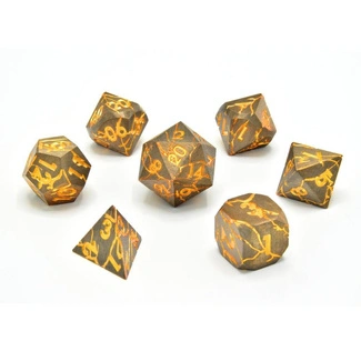 CritStones Metal Dice Set Marred Midas (7)