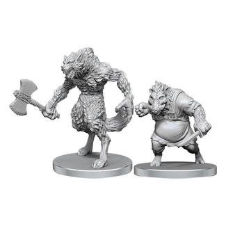 Pathfinder Deep Cuts Unpainted Miniatures Werewolf & Wereboar
