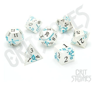 CritStones Metal Dice Set Iris Blossom (7)
