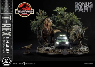 The Lost World Statue 1/15 T-Rex Cliff Attack Bonus Version 53 cm
