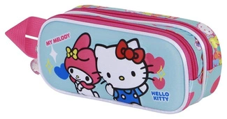 Sanrio 3D Double Pencil case Hello Kitty Friendship Blue