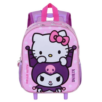 Sanrio 3D Backpack with Wheels Hello Kitty Playful Pink Small