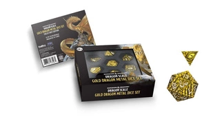 Dungeons & Dragons Premium Metal Dice Set Dragon Scale Gold (7)