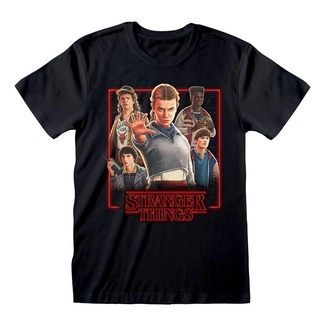 Stranger Things T-Shirt Characters in Glowing Box
