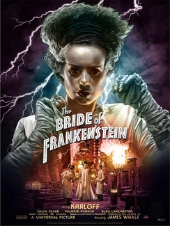 Bride of Frankenstein Art Print Bride of Frankenstein (Color Variant) by Ruiz Burgos 61 x 46 cm - unframed