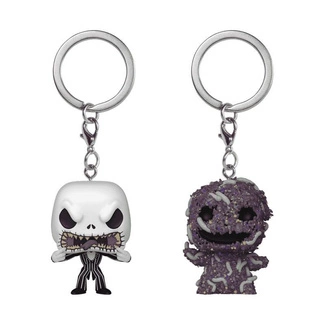 Nightmare Before Christmas Funko POP! Vinyl Keychain 2-Pack Jack/Oogie 4 cm