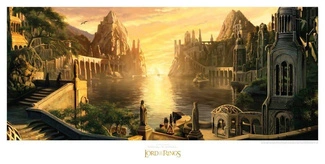 Lord of the Rings Art Print The Grey Havens 59 x 30 cm