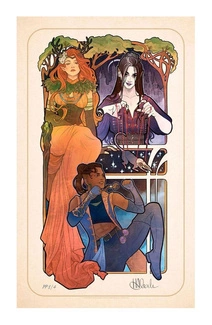 10th Anniversary Art Nouveau Illustrations 46 x 28 cm - unframed