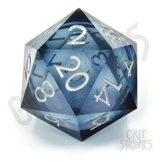 CritStones Liquid Core Dice D20 Ocean Orb 5 cm