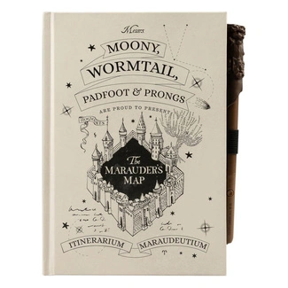 Harry Potter Premium Notebook A5 with Light Marauder's Map