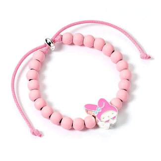 Hello Kitty Bracelet pink beads with My Melody Charm 21 cm