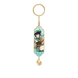 Genshin Impact Character Drawing Card Metal Keychain Venti