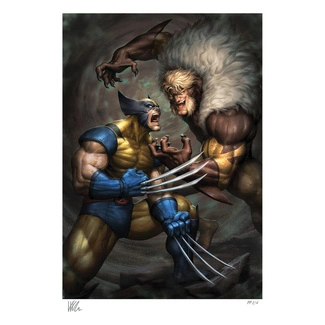 Marvel Art Print Wolverine vs Sabretooth 41 x 61 cm - unframed