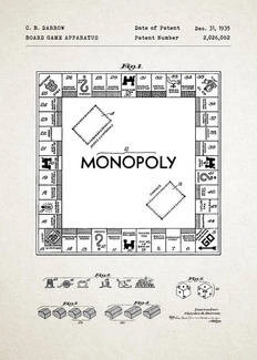 Monopoly gra patent PLAKAT