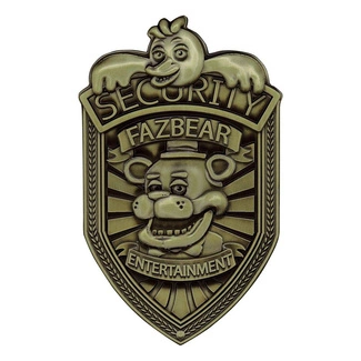 Five Nights at Freddy´s Replica Security Badge Antique Brass Edition