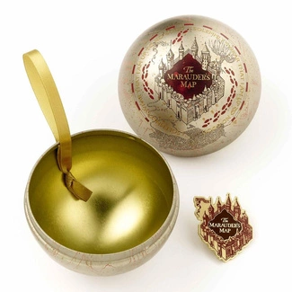 Harry Potter tree ornament with Pin Badge Deck Marauders Map