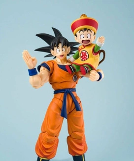 Dragon Ball S.H.Figuarts Action Figure Son Goku & Son Gohan Kid & Kintoun 14 cm & 6 cm