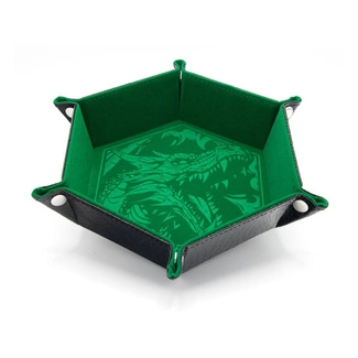 CritStones Folding Dice Tray Dragon Skin Edition Green