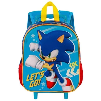 Sonic The Hedgehog 3D Backpack with Wheels Sega Go Blue Small