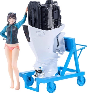 Original Character PLAMAX Plastic Model Kit MF-97 minimum factory Minori with Honda BF350 Grand Prix White 10 cm