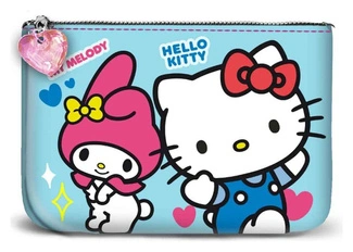 Sanrio Small Square Coin Purse Hello Kitty Friendship Blue