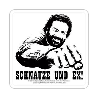 Bud Spencer Tin coasters Schnauze und Ex 10 x 10 cm