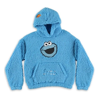 Sesame Street Teddy Hooded Sweater Cookie Monster Size XL