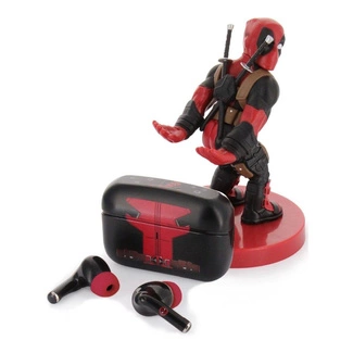Marvel Holdems Mini Holder & Wireless Headphones Deadpool with TWS Buds Pro 10 cm