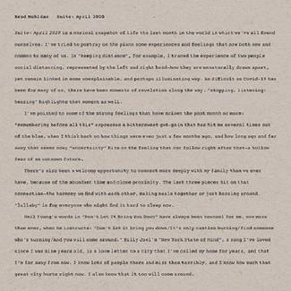 MEHLDAU, BRAD Suite: April 2020 CD