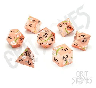 CritStones Metal Dice Set Pink Blossom (7)