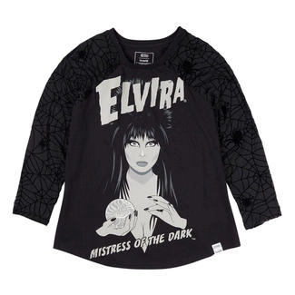 Elivira by Loungefly Tee T-Shirt Unisex Shirred Raglan