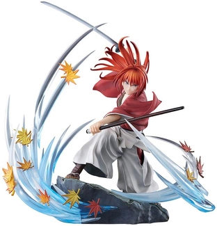 Meiji Kenkaku Romantan Kyoto Douran PVC Statue 1/7 Kenshin Himura Souryusen Ver. 27 cm
