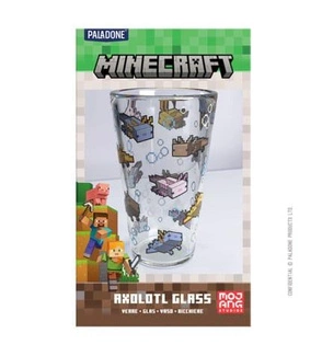 Minecraft Pint Glass Axolotl