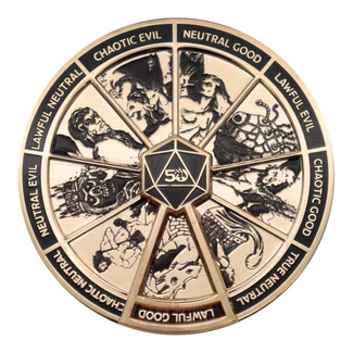 Dungeons & Dragons Pin Badge Alignment Spinner Coloured Limited Edition